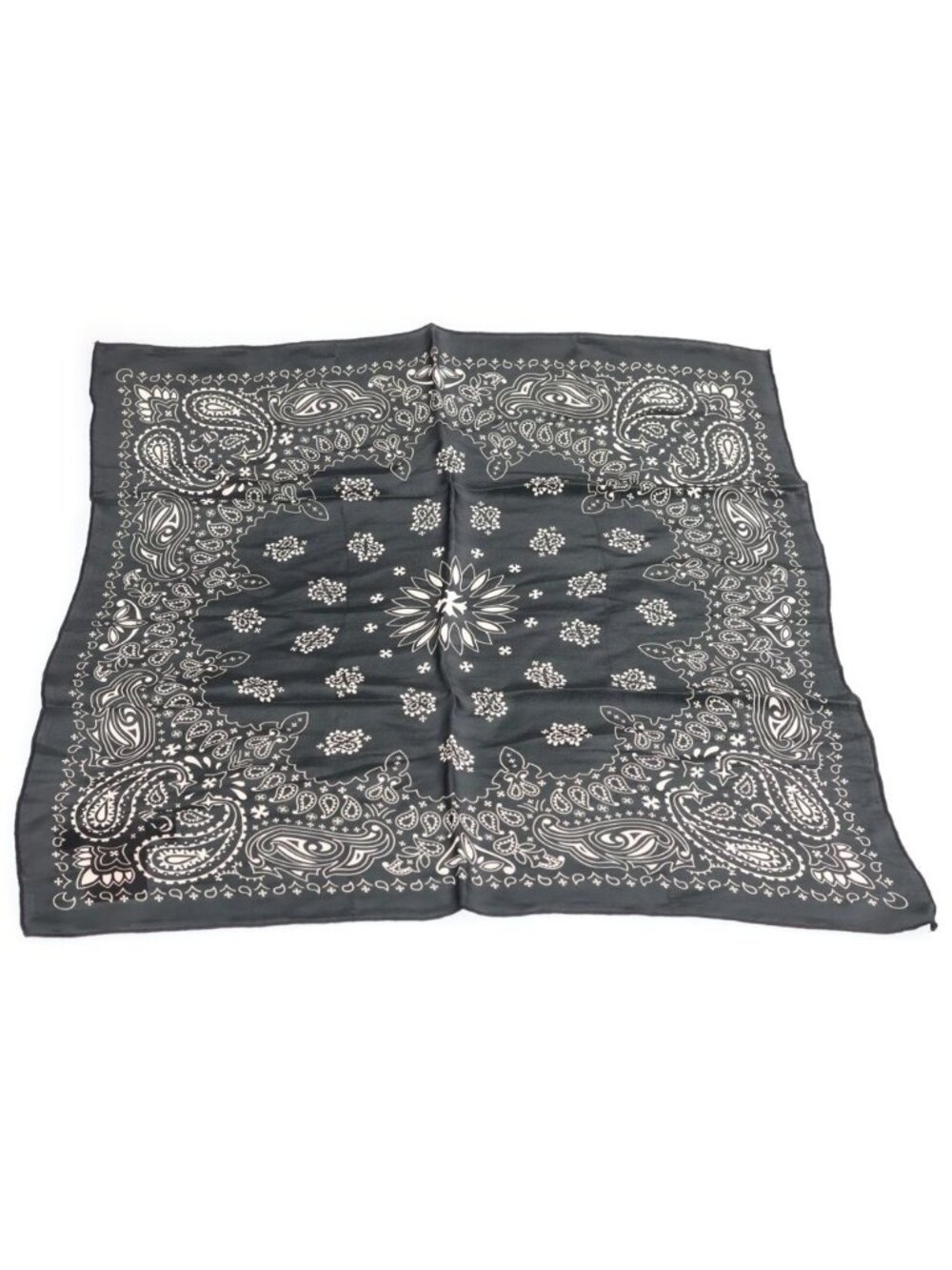 Chrome Hearts Silk Bandana Scarf CH Plus Black